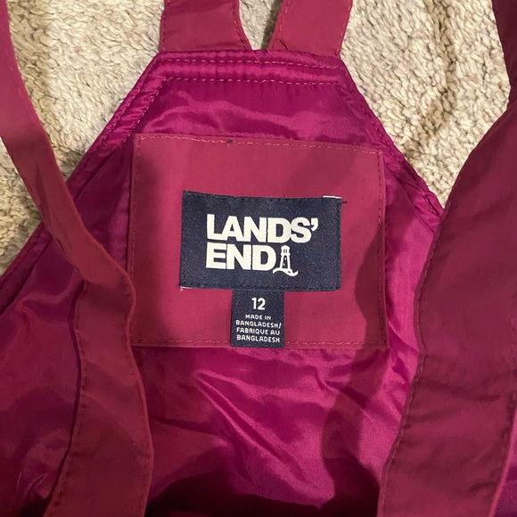 Lands End Snow Pants Overalls Girls Medium - Picture 2 of 4
